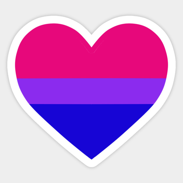 Bisexual Heart Pride Sticker Teepublic